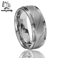 Tungsten Men's Jewelry Band Rings Custom Facets Tungsten Ring